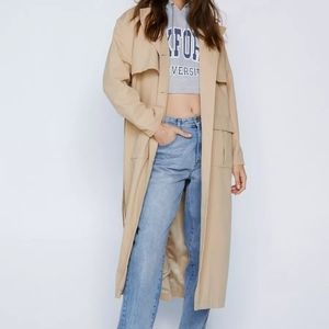 Nasty Gal Premium Hooded Trench Coat